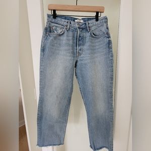 GRLFRND Helena High Rise Straight Leg Jean with Button Fly